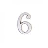 Номер з латуні на двері Larvij цифра 6 нікель (LNB5 BLN6)