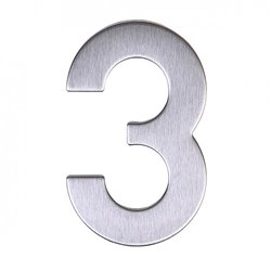 Номер на двері Larvij цифра 3 нержавіюча сталь (LNS4 SS 3)
