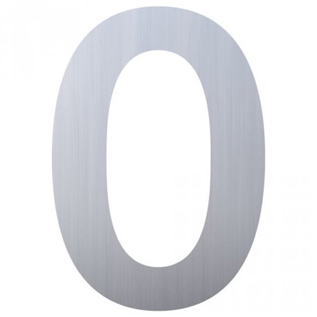 Номер на будинок Bravios цифра 0 нержавіюча сталь (0010)