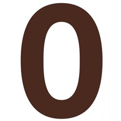 Номер на будинок Bravios цифра 0 нержавіюча сталь коричневий (0016)