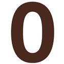 Номер на будинок Bravios цифра 0 нержавіюча сталь коричневий (0016)