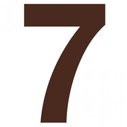 Номер на будинок Bravios цифра 7 нержавіюча сталь коричневий (0716)