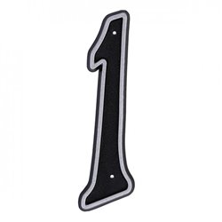 Номер пластиковий на двері Larvij цифра 1 Чорний (LNP15 MS1)