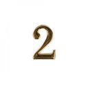 Номер на двері з цинку Larvij цифра 2 Золото (LNZ4 GP 2)