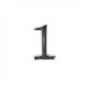 Номер на двері з цинку Larvij цифра 1 Хром (LNZ4 CP 1)