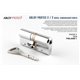 Циліндр Abloy Protec2 HARD 108 мм (57х51Т) ключ/тумблер матовий хром