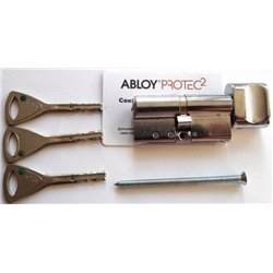 Циліндр Abloy Protec2 HARD 123 мм (72х51) ключ/ключ хром