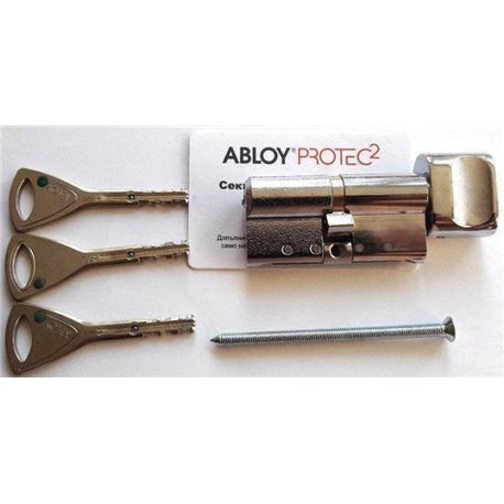 Циліндр Abloy Protec2 HARD 123 мм (72х51) ключ/ключ хром