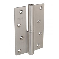 Петля дверна SIBA 120 мм посилена з регулюванням, права, матовий нікель (1BB 120х80х4мм SN D16мм)