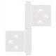 Дверна карткова петля ALDEGHI LUIGI 143BO032 Q квадратний шток універсальна білий(55093)