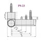 Петля дверна 80 кг Roto DoorLine PS23 17-20,5мм 80кг RAL 9016 біла