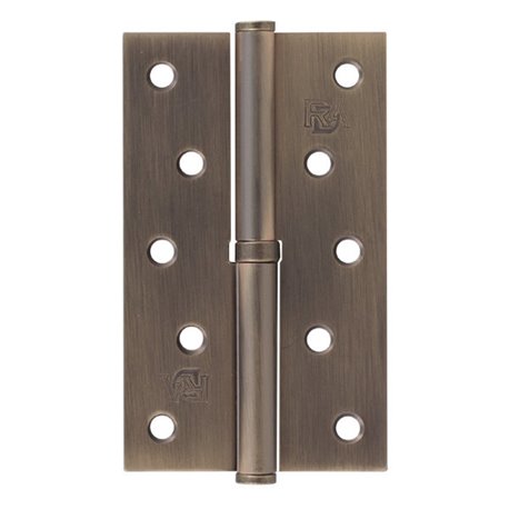 Петля дверна RDA 125*3*2,5 (1 подш, сталь) матова антична латунь (права) (30501)