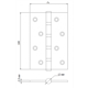 Петля Apecs 100*75-B-Steel-AB-L (10234)