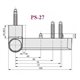 Петля дверна 120 кг Roto DoorLine PS27 (17-20,5 мм) RAL 8077 коричнева