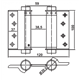 Петля Garazd №30 (бронза) маятникова, двостороння, барна (106307)