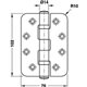 Петля карткова Hafele Неіржавка сталь матова 14 x 102 мм (926.98.050)