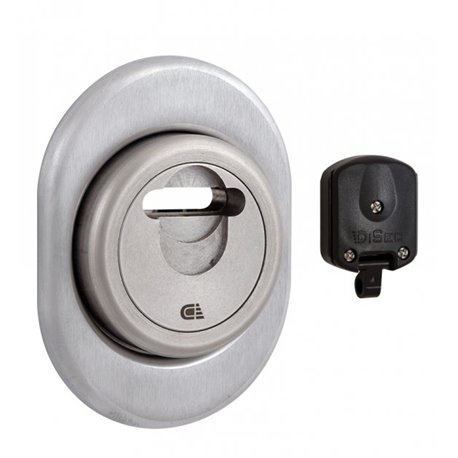 Протектор DISEC MAGNETIC_3G 3GDM LEVER_KEY OVAL 15мм Нерж.сталь_мат 3клас IT O/K KM0P3G Зовнішній