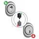 Протектор DISEC MAGNETIC_3G 3G2FM DIN OVAL 25мм Нерж.сталь_мат 3клас IT O/K KM0P3G Зовнішній