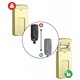 Протектор DISEC MAGNETIC_3G MG220MINI LEVER_KEY OVAL 12мм Латунь_PVD 3клас 2 3KEY KM0P70 Зовнішній