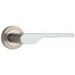 Ручка дверна на розетці SIBA EFES матовий нікель / полірований хром (A57 0 22 07)