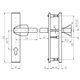 Захисна фурнітура ROSTEX R1/R4 R mov-mov DIN PLATE 72 мм титан pvd 38-55 мм Baryt TI (Чехія)