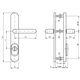 Захисна фурнітура ROSTEX EXСLUSIVE RX-40 mov-mov DIN PLATE 85 мм хром полірований 3 клас (Чехія)