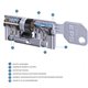 Циліндр EVVA EPS 92 мм (46х46Т) ключ/тумблер нікель