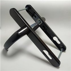Натискний гарнітур ручка 28-85 два гвинти ACCADO для металопластикових дверей з профілю ПВХ коричнева