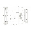 Замок для дверей врізний SIBA 10189/4MF 5кл