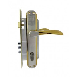 Входной дверной замок с ручками OZCANLAR Bodrum Y-85 золото/хром